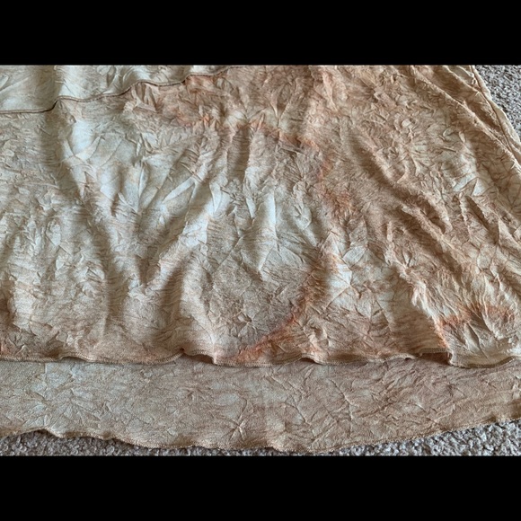 A-line Crepe Tie Dye Faded Below Knee Lined Skirt - Picture 8 of 15